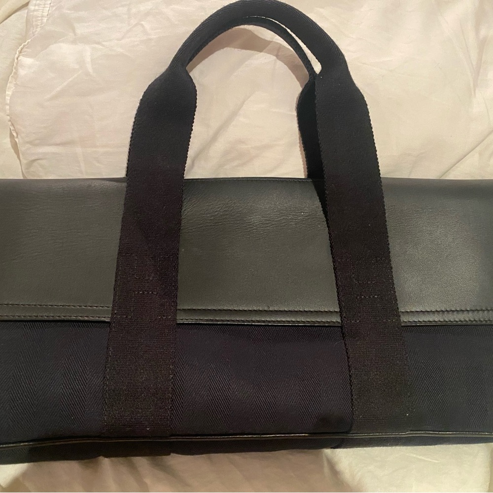 Hermes Valparaiso GM Tote bag Leather cover Hand bag Black authentic